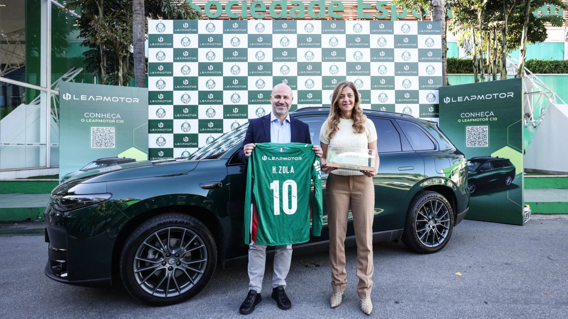 Parceria Leapmotor e Palmeiras - Foto: Divulgação / Site Oficial do Palmeiras