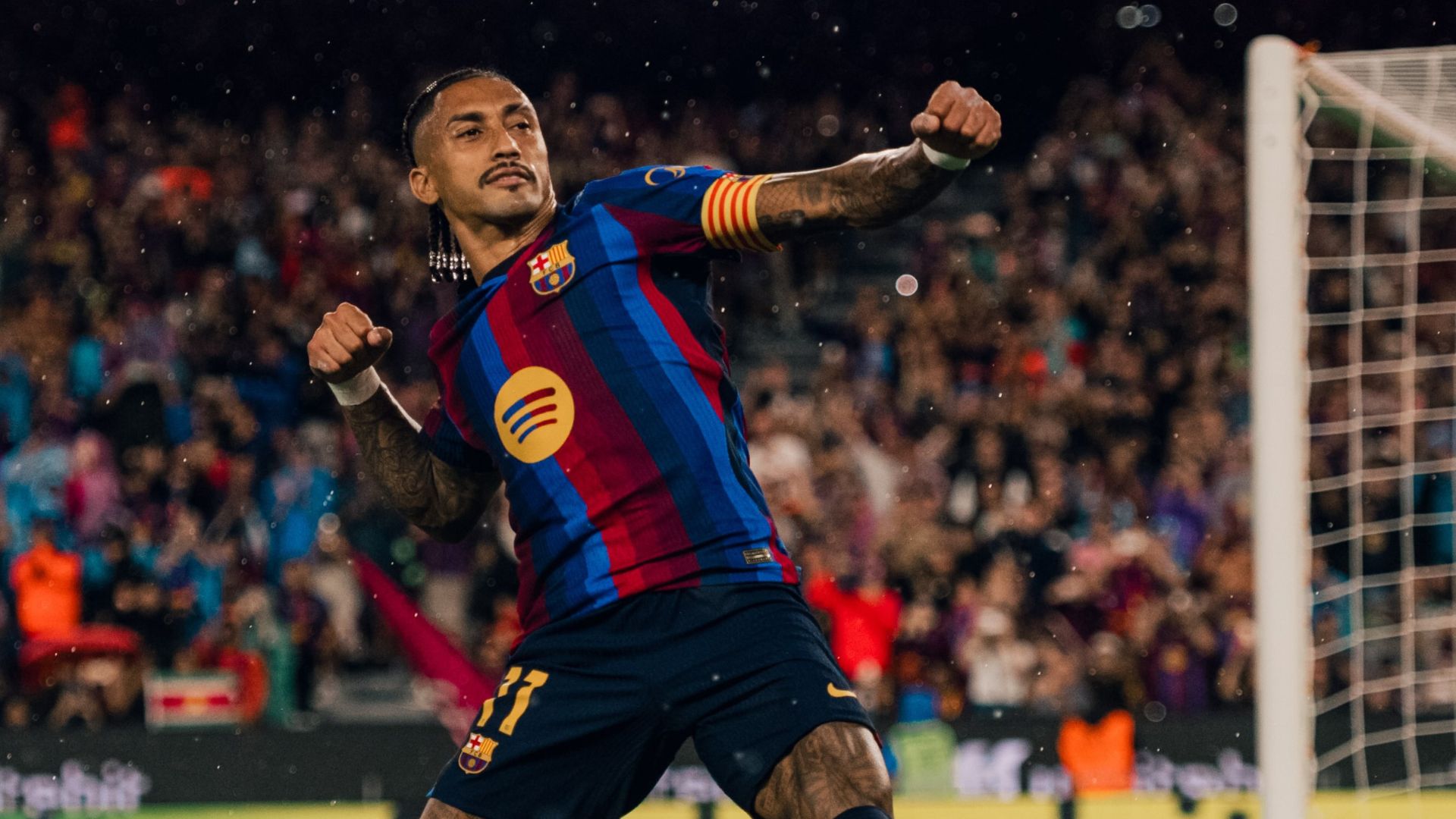 Raphinha na goleada de 7 a 2 do Barcelona - Foto: Divulgação / FC Barcelona