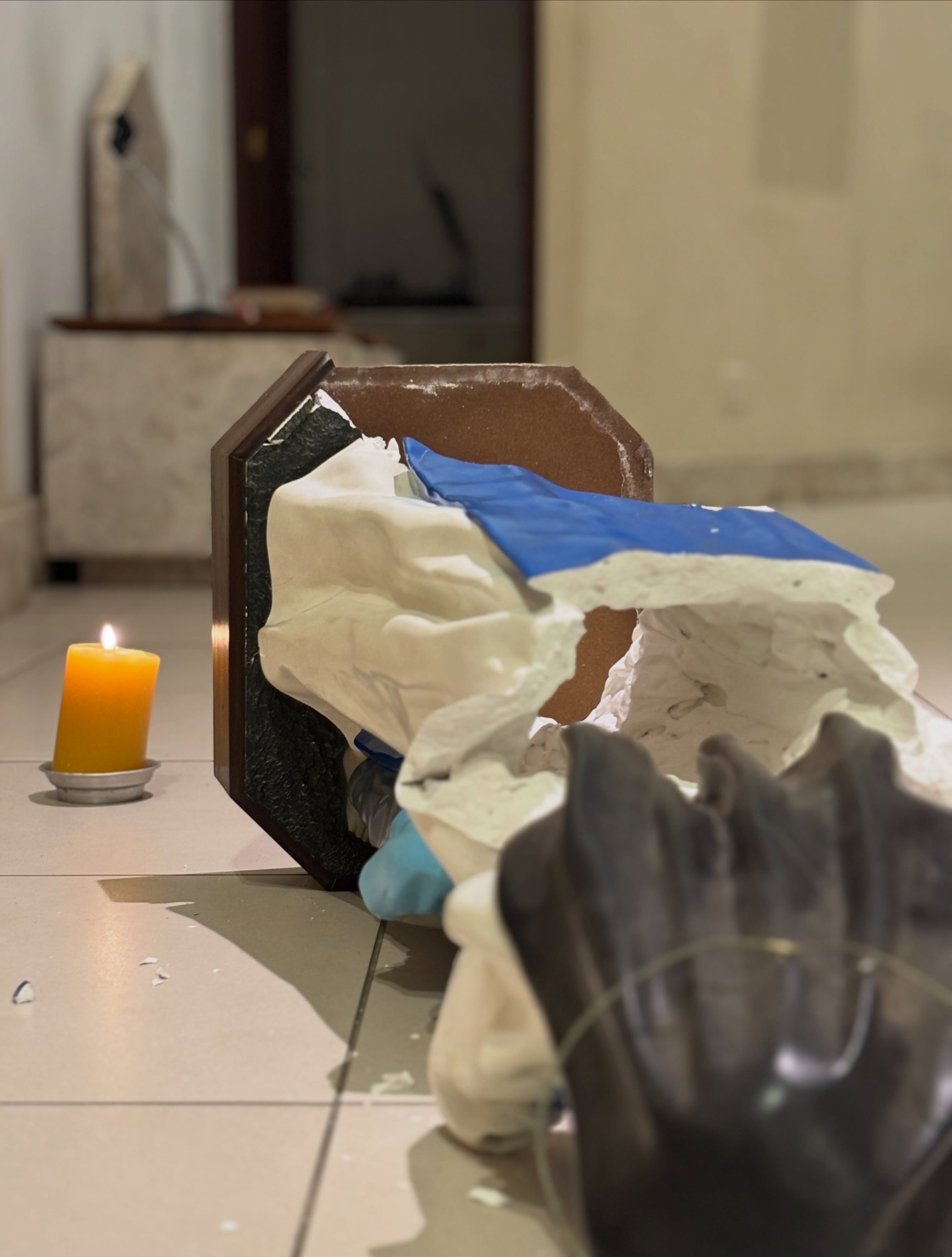 Imagem de Santa Dulce dos Pobres é destruída por vândalos dentro em igreja de Salvador | Reprodução/Redes sociais