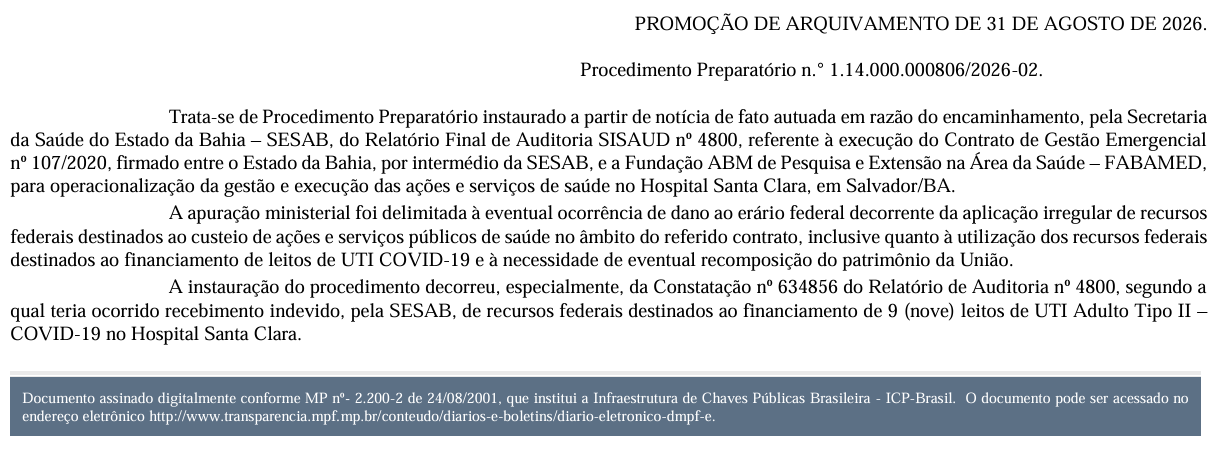 Decisão do MPF