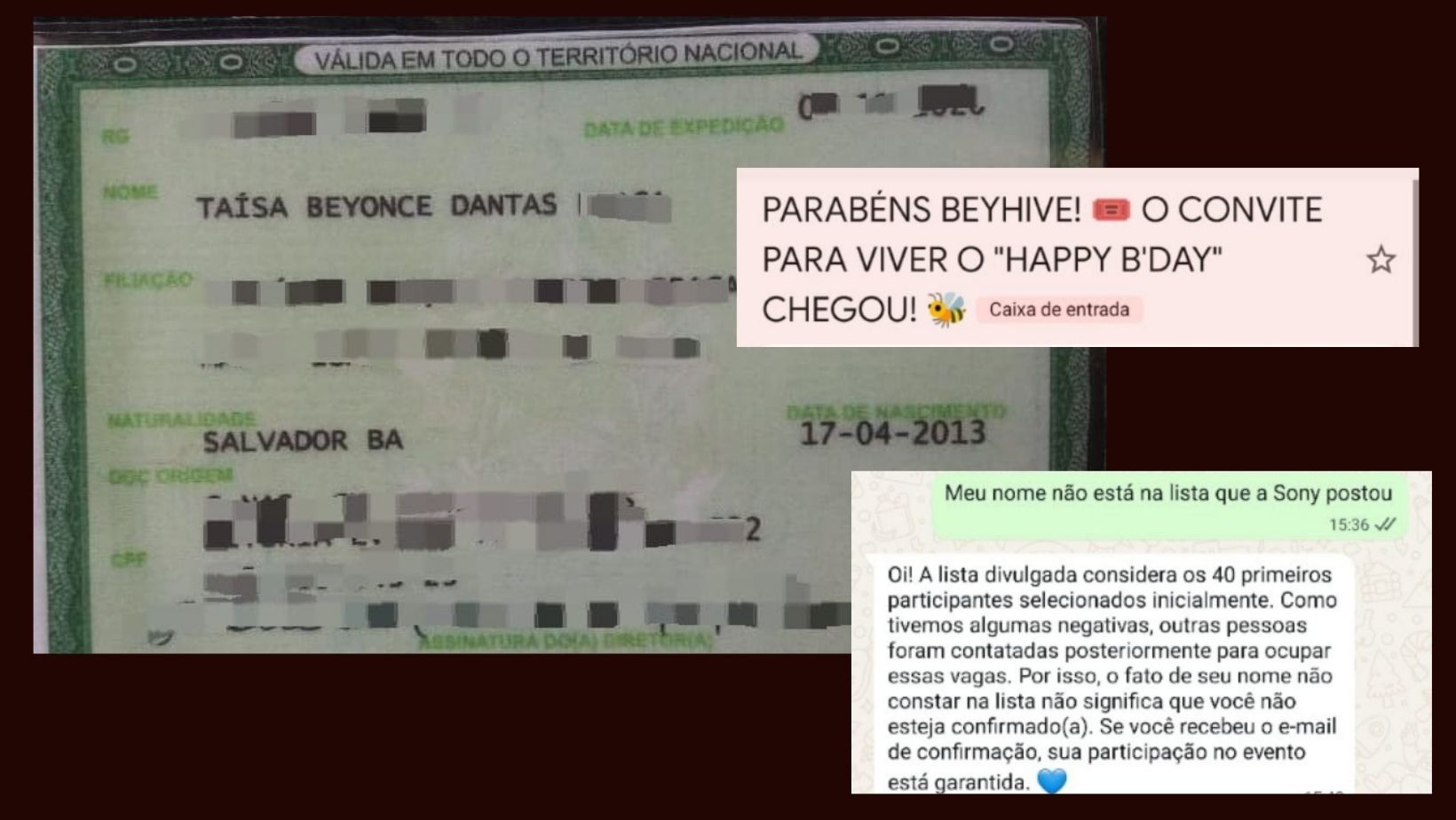 identidade Taísa