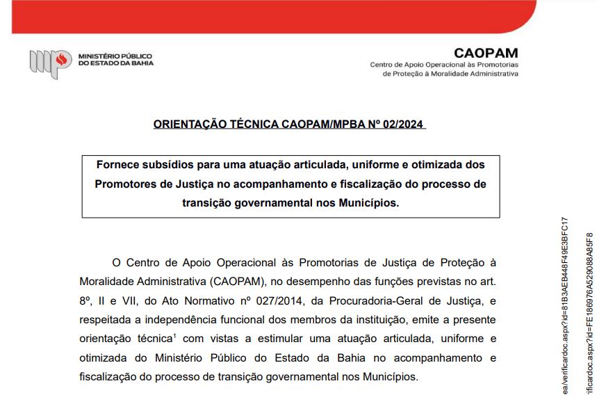 Recomendação para a transição