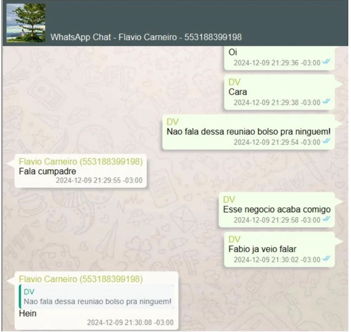 Mensagens de Vorcaro