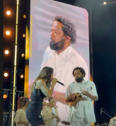 Ivete Sangalo rouba a cena em show de Xande de Pilares e Revelação. Foto: Redes sociais 