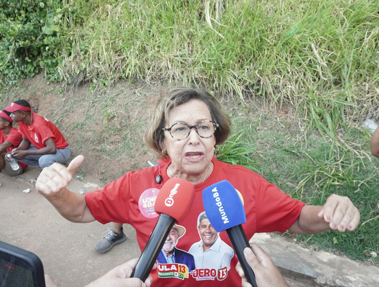 Lídice da Mata esteve presente no ato com Lula em Salvador. (Foto: Devid Santana / BNews)