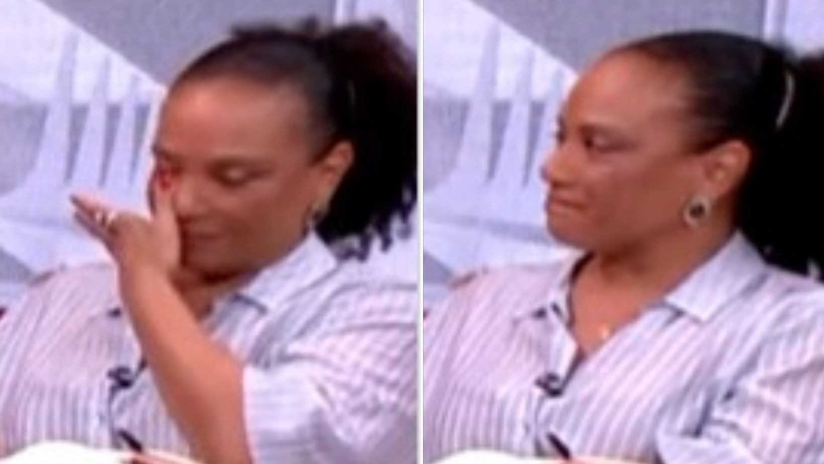 Jornalista da globo chora durante entrevista com deputada vítima de ataques racistas e ameaças de morte - Foto
