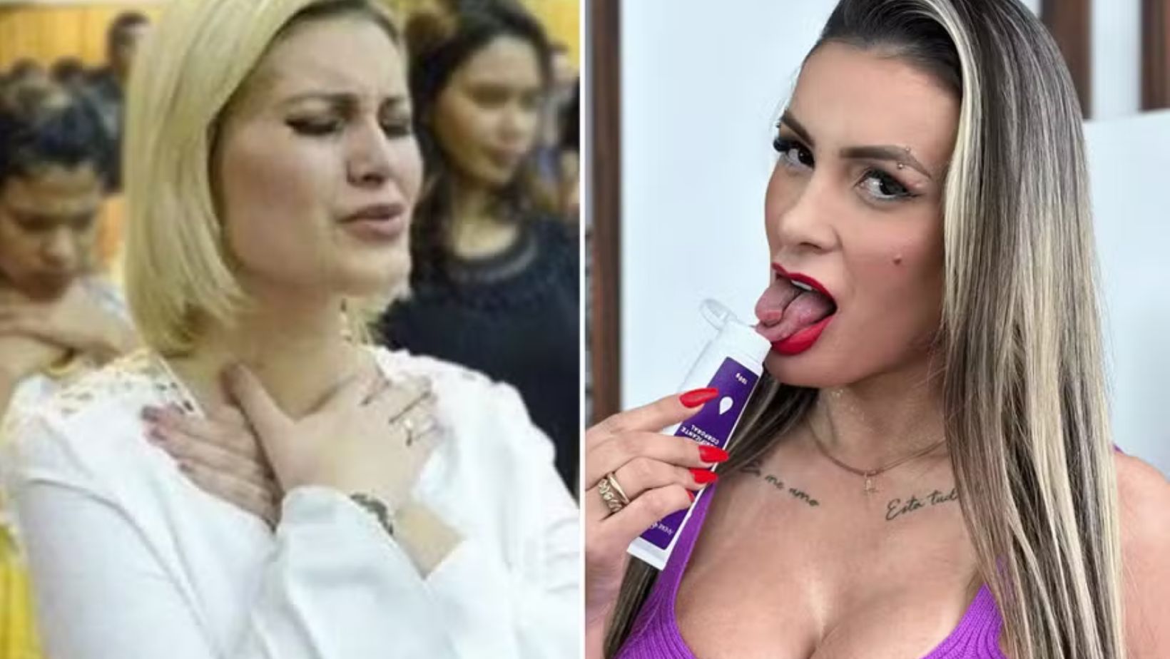 Andressa Urach revela que pastor de igreja que frequentava assina seu conteúdo adulto. Foto: Redes sociais