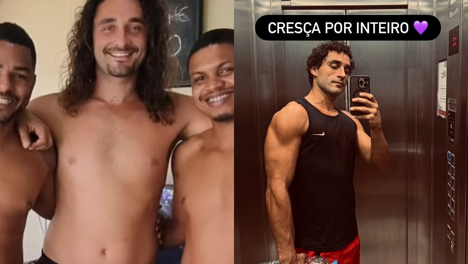Gabriel Reif  choca ao mostrar transformação física. Foto: Redes sociais 