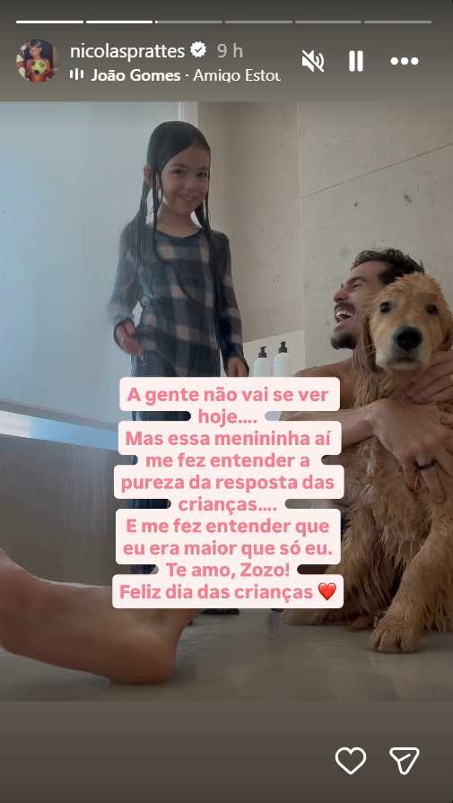 O ator também homenageou Zoe, filha de Sabrina Sato com Duda Nagle, em publicação pelo Dia das Crianças - Foto: Instagram