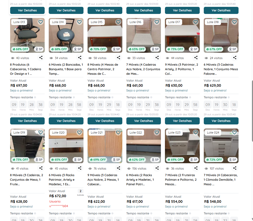 Casas Bahia faz leilão de móveis por R$ 500  | Reprodução/Kwara