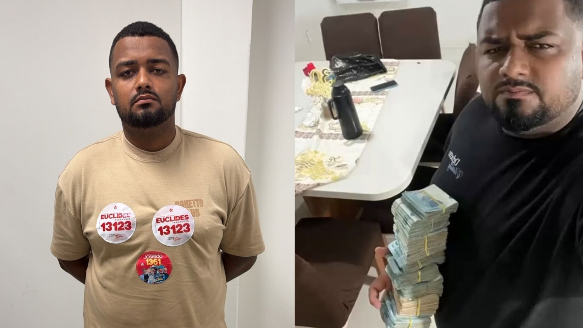 Preso por suspeita de crime eleitoral em Ubatã alegou que post com dinheiro era "brincadeira" - Foto