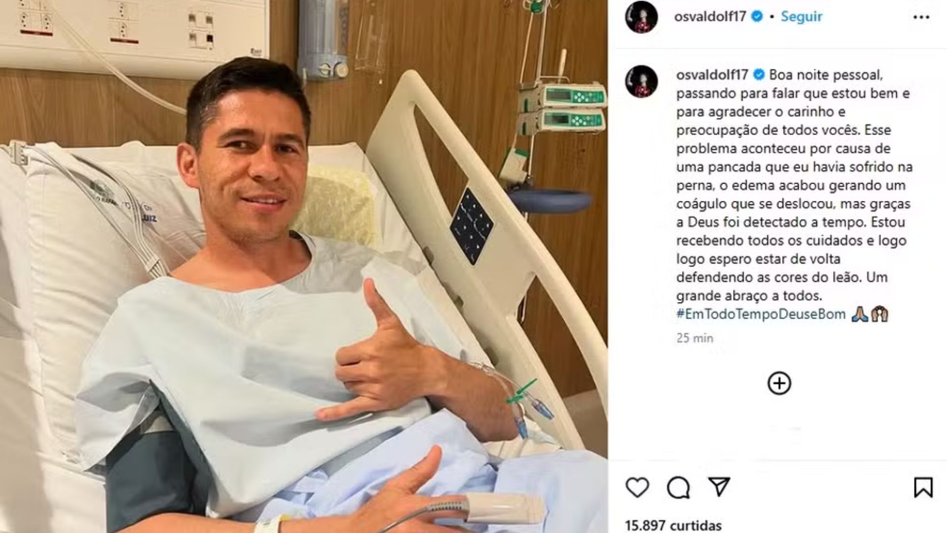 Reprodução/Instagram @osvaldolf17