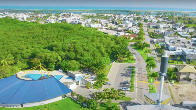 Condomínio Laguna Heliport, na grande Maceió - Crédito: Reprodução / YouTube / PJM Drone