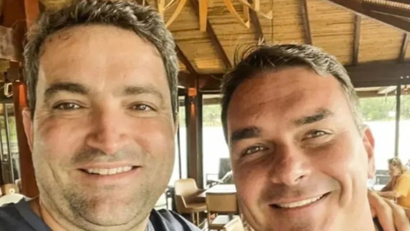 Willer Tomaz e Flávio Bolsonaro