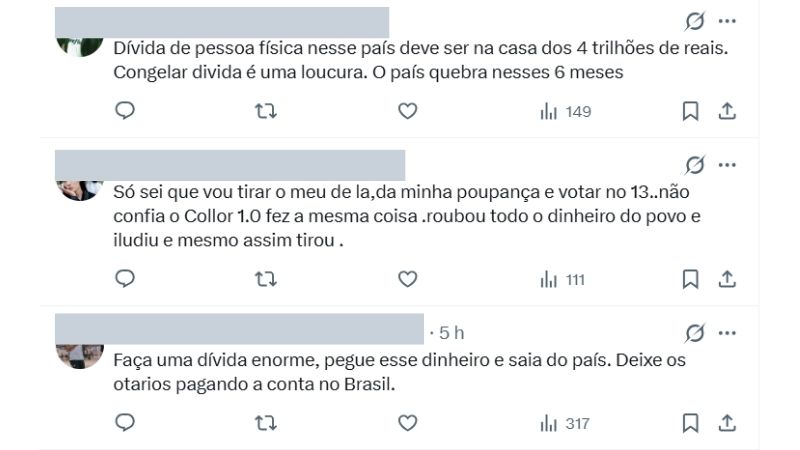 Flávio promete aliviar dívidas e proposta vira alvo de críticas nas redes sociais