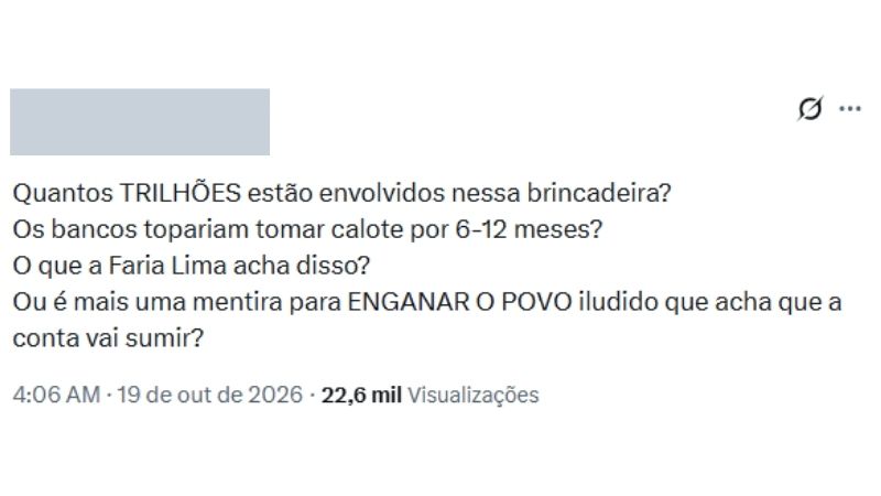 Flávio promete aliviar dívidas e proposta vira alvo de críticas nas redes sociais