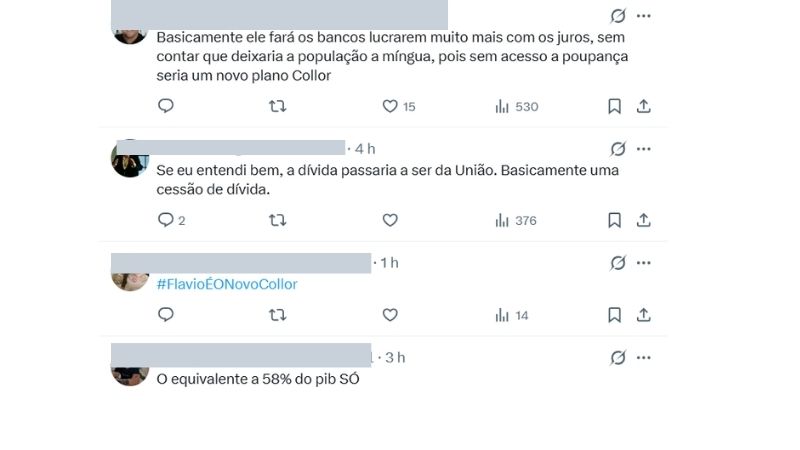 Flávio promete aliviar dívidas e proposta vira alvo de críticas nas redes sociais