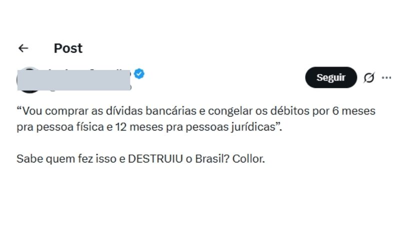 Flávio promete aliviar dívidas e proposta vira alvo de críticas nas redes sociais