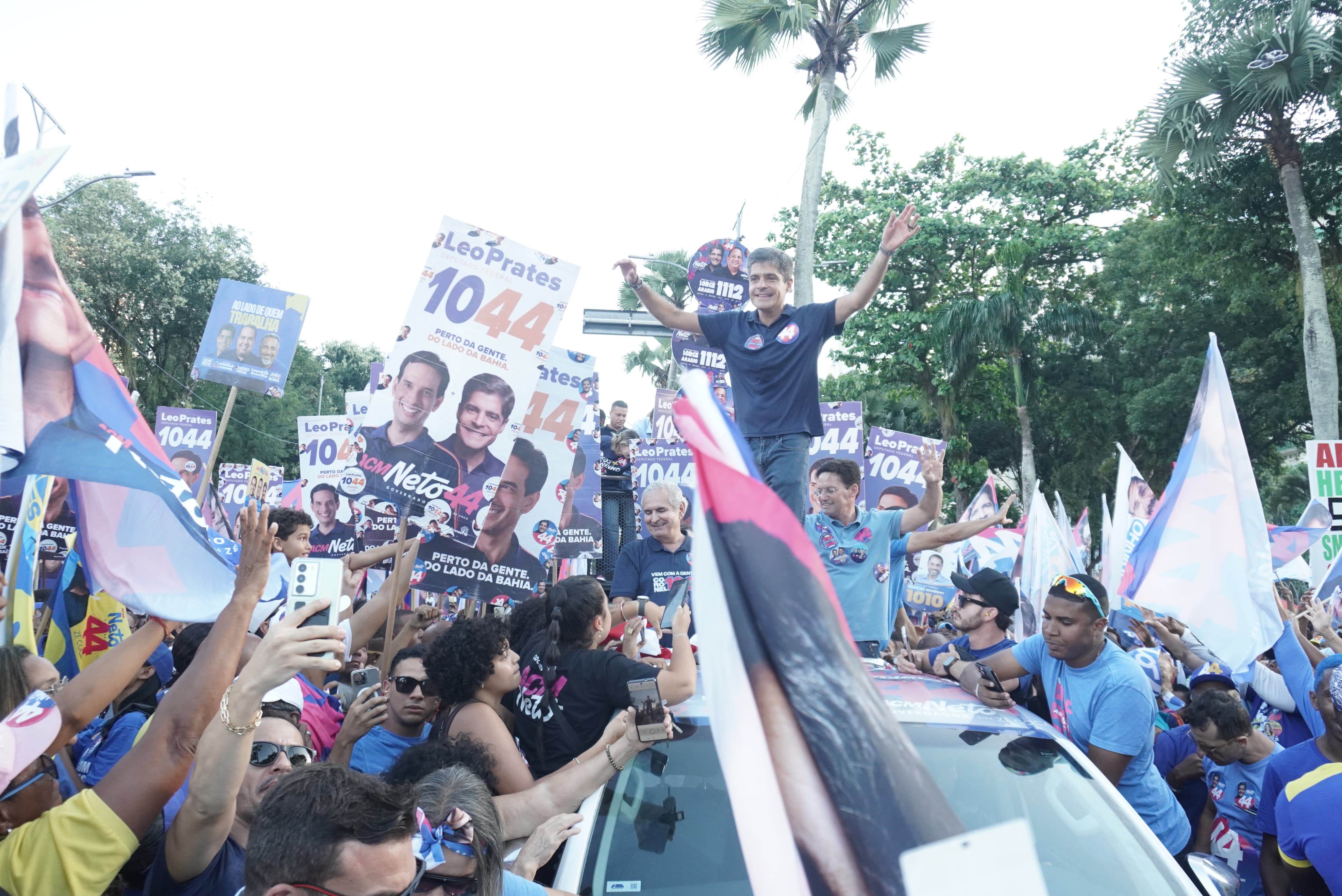 ACM Neto encerra campanha com caminhada no Campo Grande. (Foto: Devid Santana / BNews)