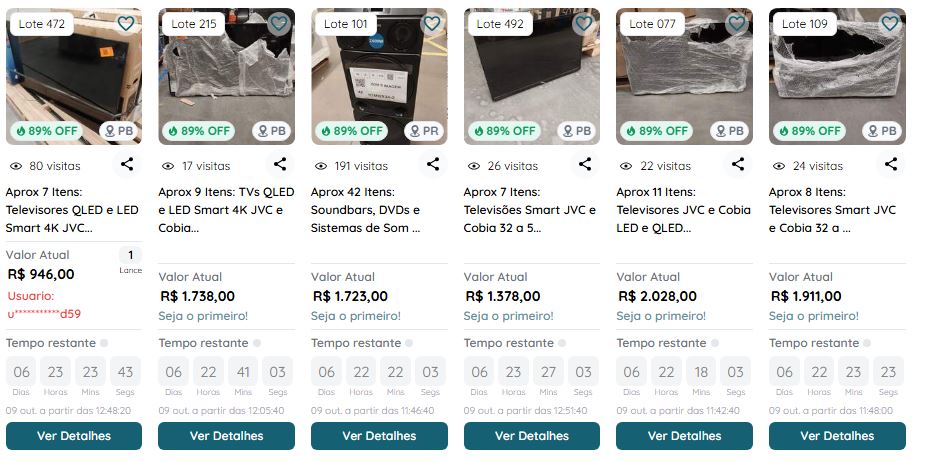 Casas Bahia faz leilão com iPhones e TVs por R$ 158