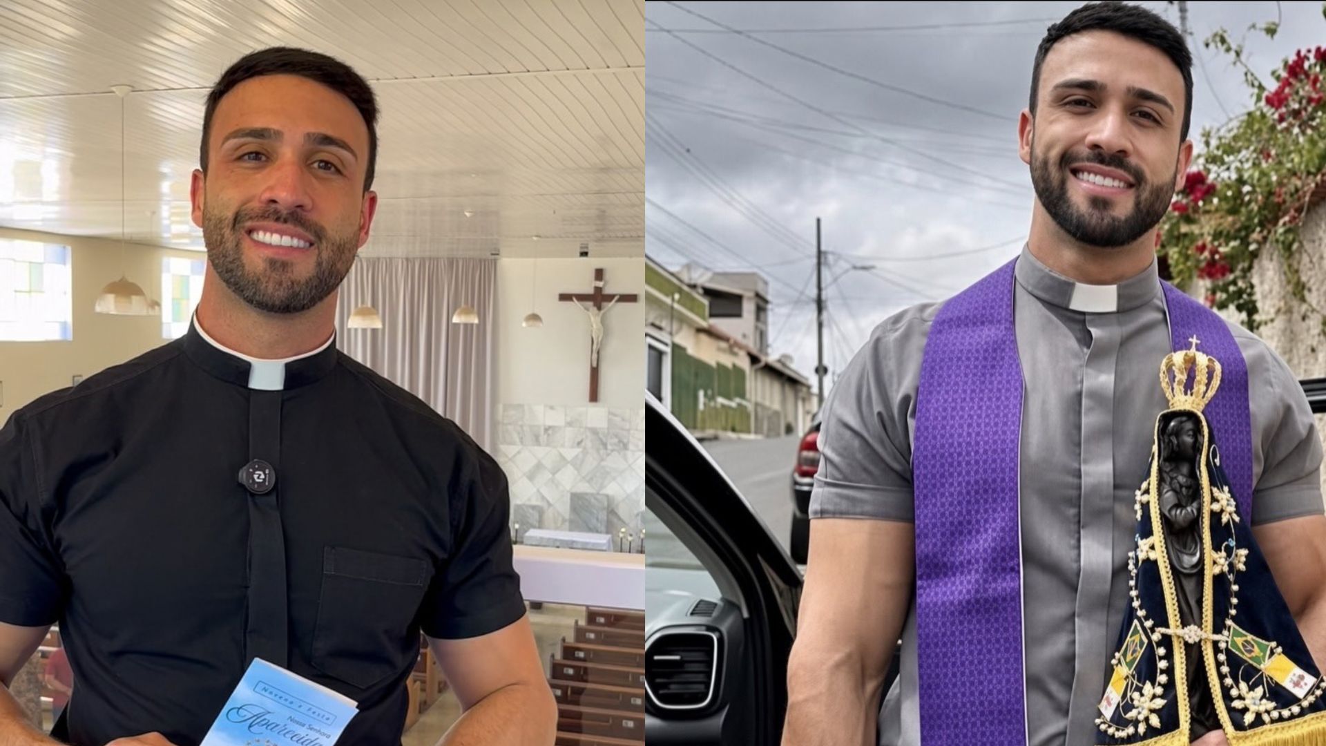 Padre 'galã' viraliza e faz paróquia mineira comentários