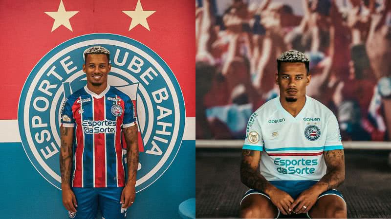 Rafael Ratão com as cores do Bahia - Foto: Paulo M. Azevedo / BNews