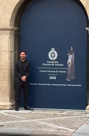 Reprodução/ Instagram @fundacionprincesadeasturias e @leomessi