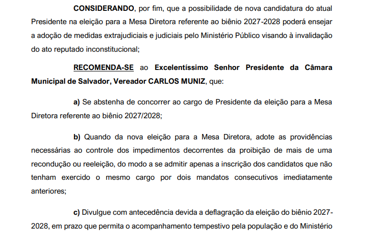 Decisão do MPBA