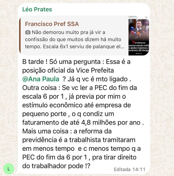 Diálogo entre Léo Prates e Francisco Elde
