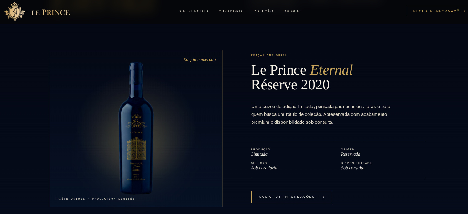 Vinho da marca de Neymar