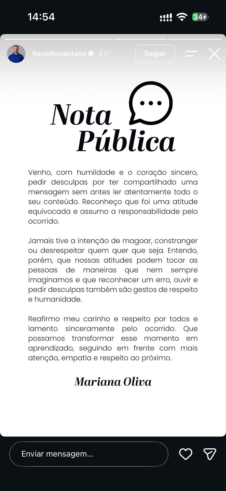 Pedido de desculpas