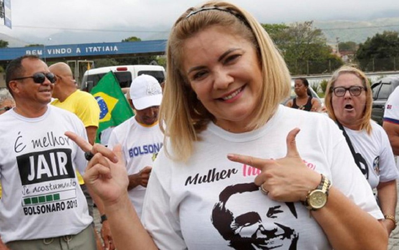Ana Cristina Valle durante as eleições em 2018