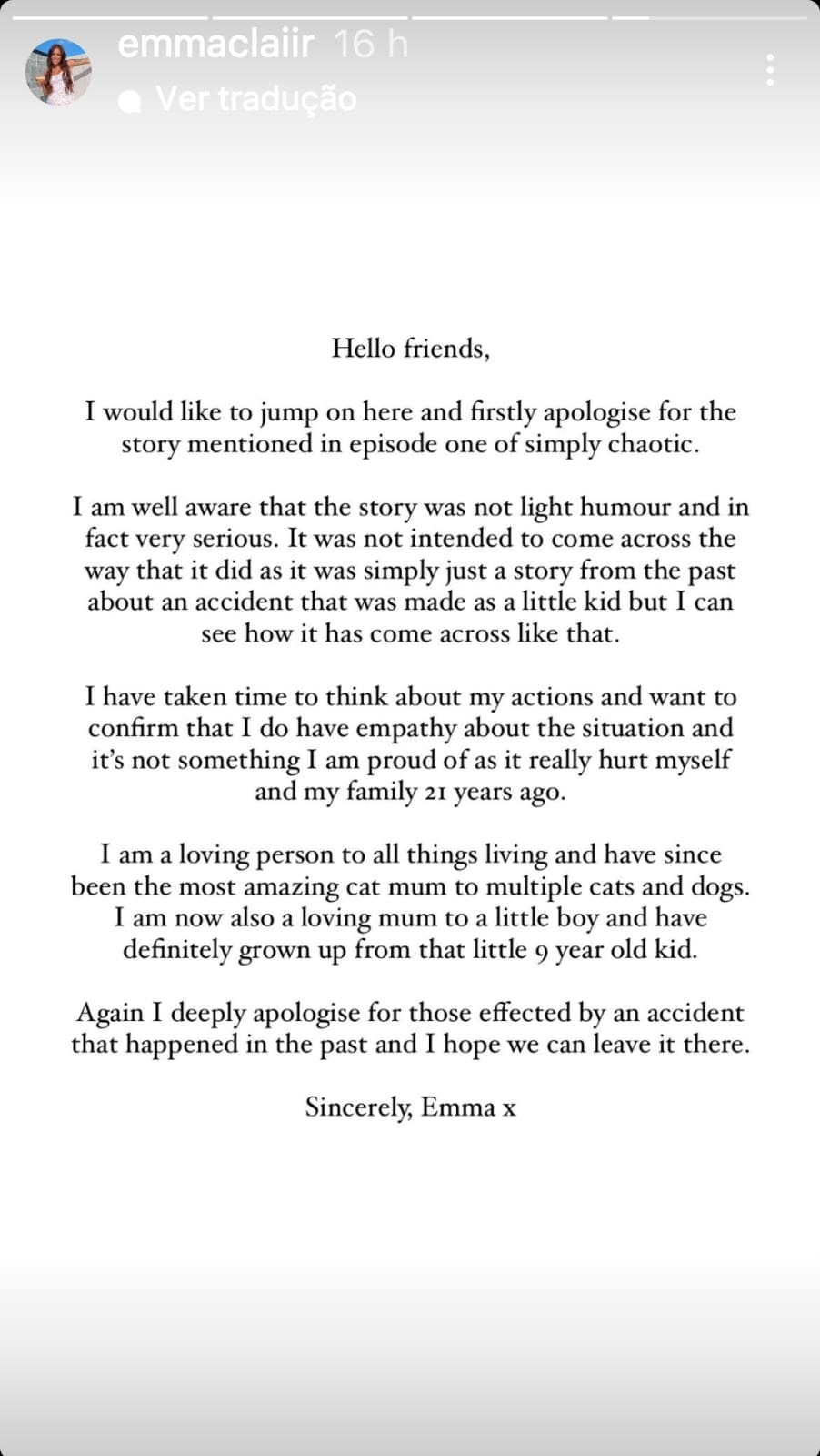 Influencer confessa ter matado dois gatos e se irrita com críticas: 'vocês precisam relaxar'