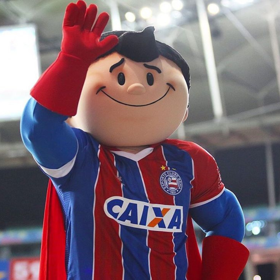 Super-Homem do Bahia, desenhado pelo cartunista Ziraldo