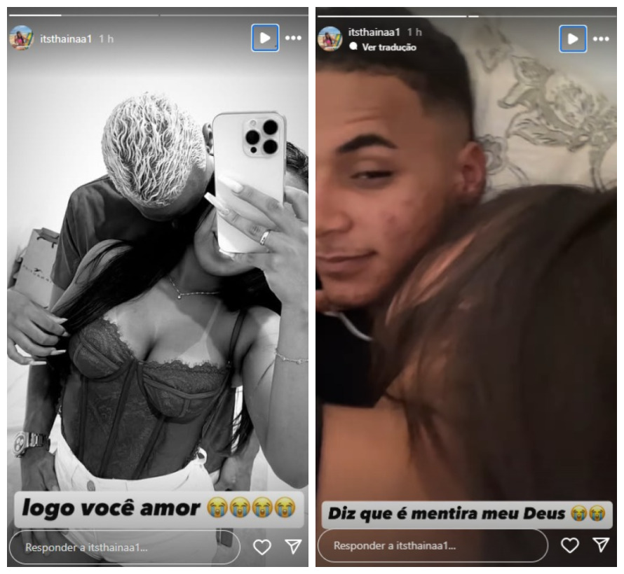Thainá lamenta morte do namorado
