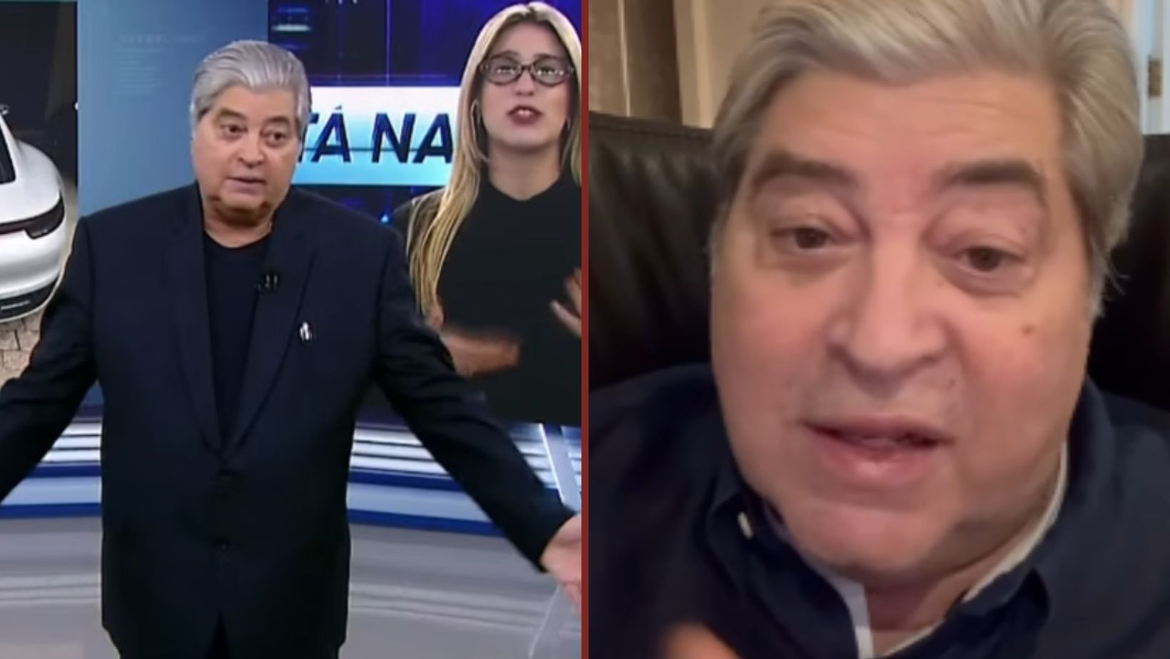 Datena se justifica após climão com repórter durante programa ao vivo