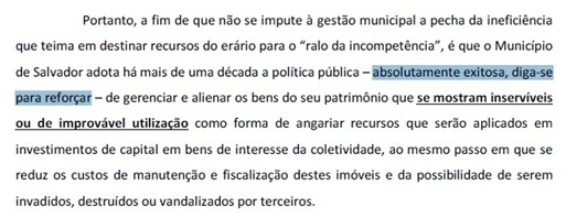 Prefeitura argumenta que leilões têm sido benéficos para a cidade