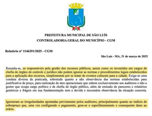 Relatório da Controladoria-Geral do Município de São Luís (MA)