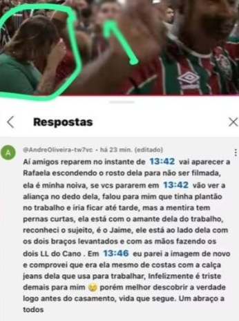 Relato de torcedor do Fluminense sobre suposta traição - Reprodução/Youtube