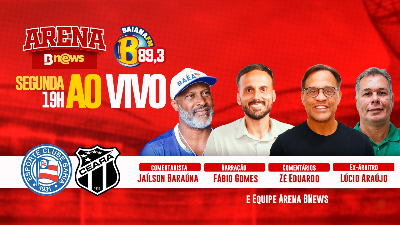 Rádio Baiana FM transmite duelo entre Bahia x ceará, pelo Brasileirão
