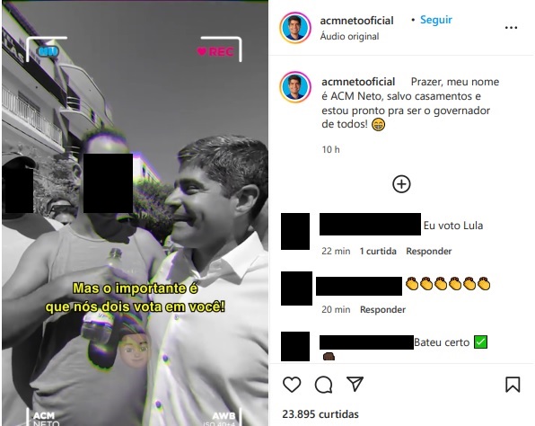 Postagem de ACM Neto