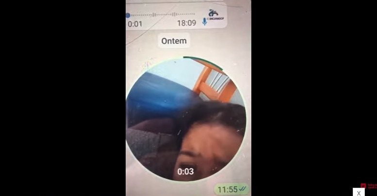 Screenshot da conversa que a menina teve com o avô da menina