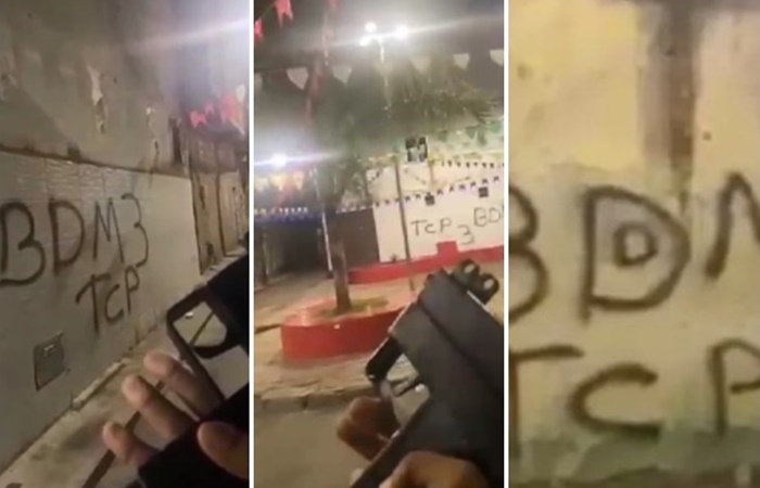 Vídeos e imagens são artifícios para mostrar domínio de localidades distintas em Salvador e na Região Metropolitana. Foto: Montagem BNews//Reprodução/Redes Sociais