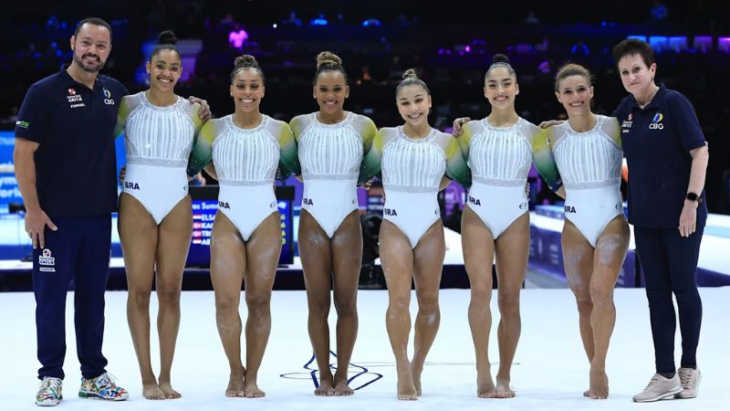 Equipe brasileira de ginástica artística no Mundial 2023