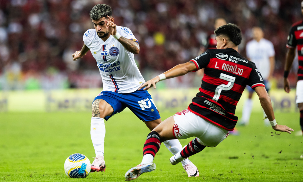 Flamengo x Bahia durante jogo do Brasileirão, no Maracanã