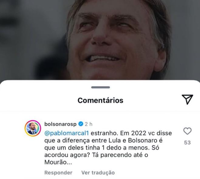 Eduardo Bolsonaro no Instagram