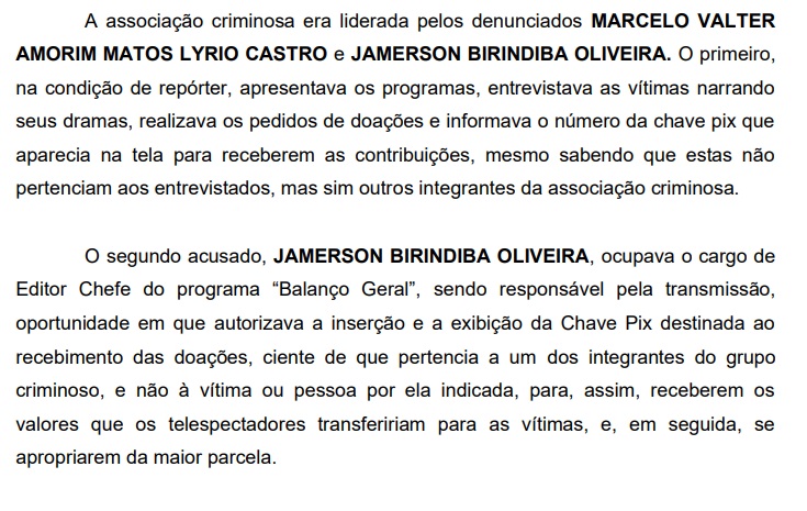 Denúncia apresentada pelo Gaeco, do MP-BA