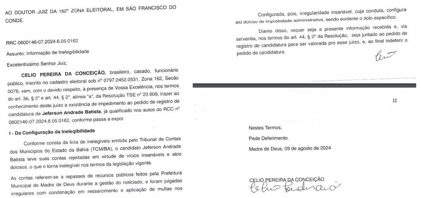 Pedido de impugnação