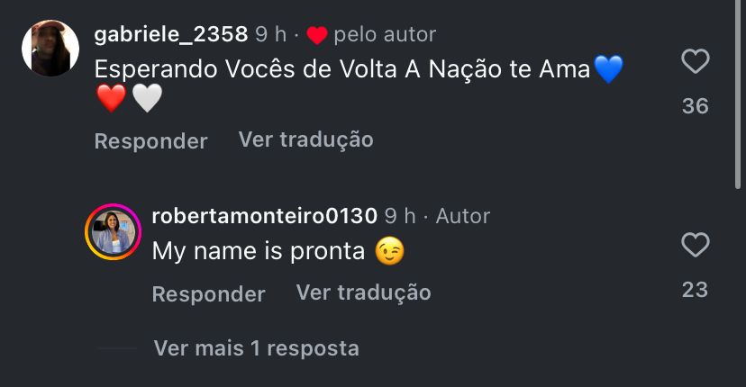 Postagem Instagram Roberta Monteiro