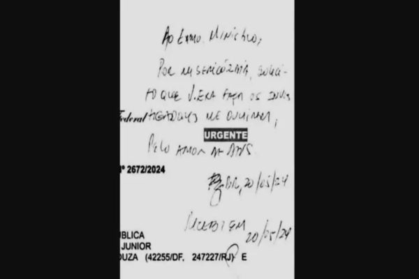 Bilhete de Rivaldo Barbosa